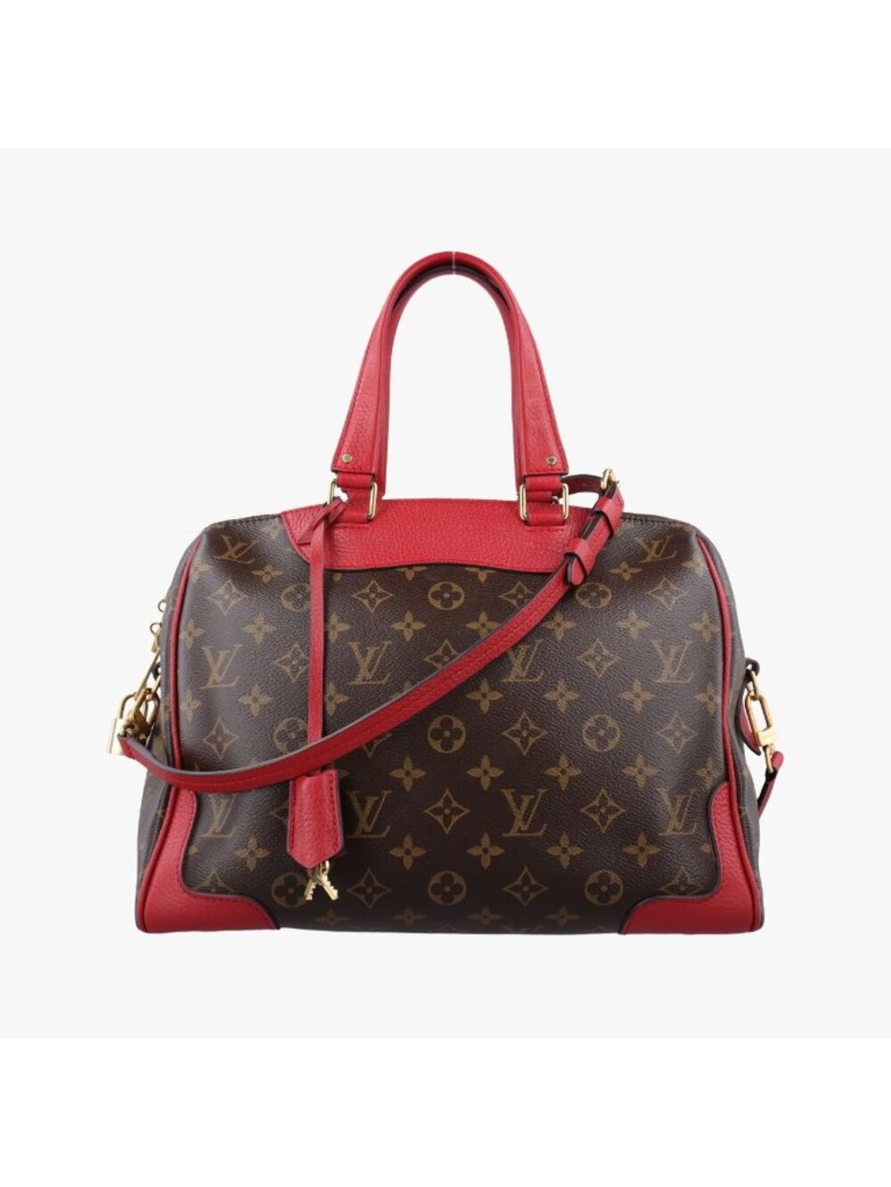 Louis Vuitton Retiro PM Monogram Brown Cerise Canvas Calfskin